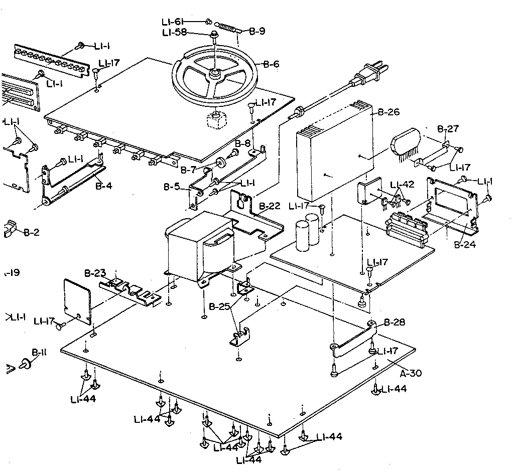 LXI 30492895650 base assembly diagram
