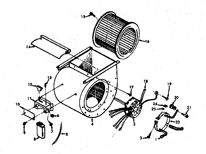 Kenmore 867741423 blower assembly diagram