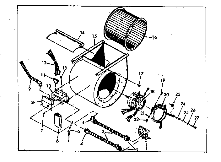 Kenmore 867761030 blower assembly diagram