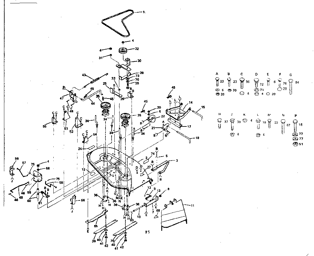 Craftsman 917254240 mower deck diagram