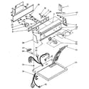 Kenmore 11087880600 top and console parts diagram