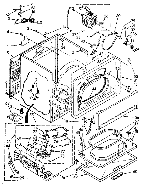 Kenmore 11087880700 cabinet parts diagram