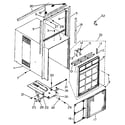 Kenmore 2538740662 cabinet and front panel parts diagram
