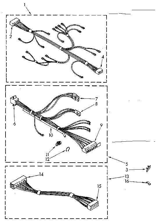 Kenmore 11082403110 wiring harness parts diagram