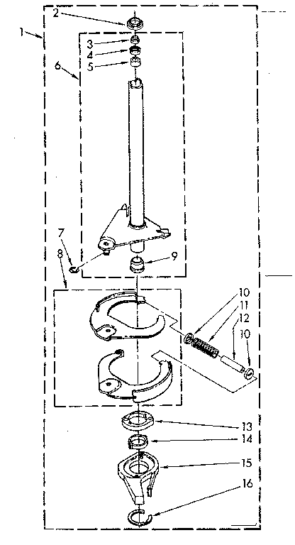 Kenmore 11082403110 brake and drive tube parts diagram