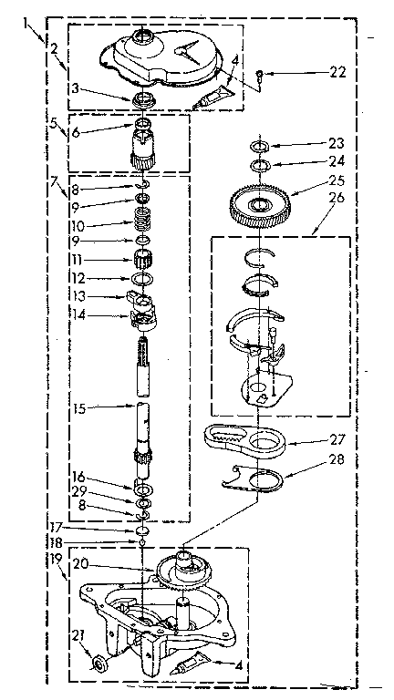 Kenmore 11082403110 gearcase parts diagram
