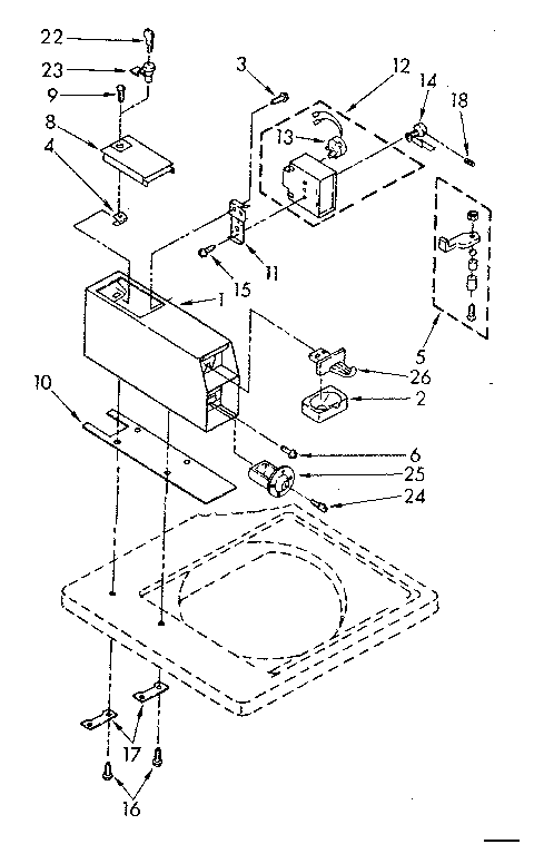 Kenmore 11082405810 meter case parts diagram
