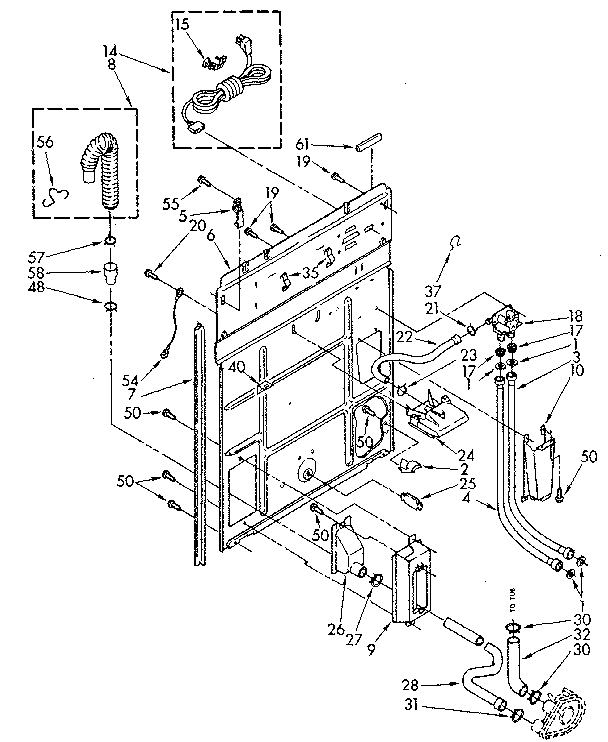 Kenmore 11082405810 rear panel parts diagram