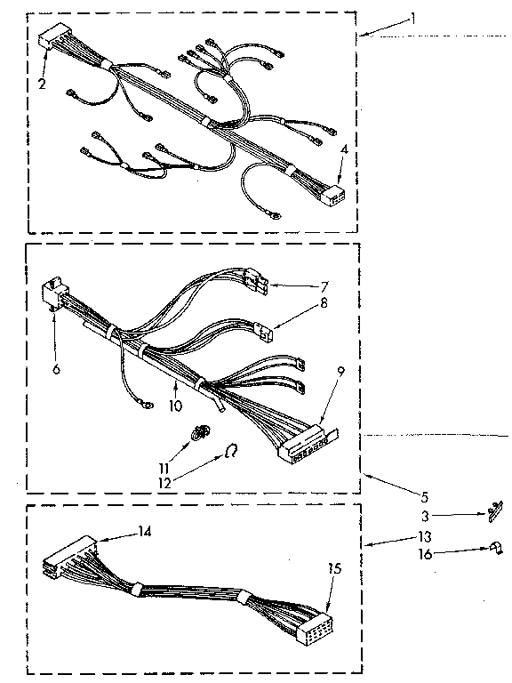 Kenmore 11082405810 wiring harness parts diagram
