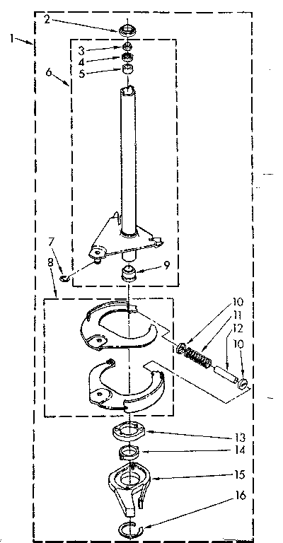 Kenmore 11082405810 brake and drive tube parts diagram