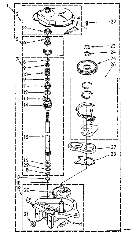 Kenmore 11082405810 gearcase parts diagram