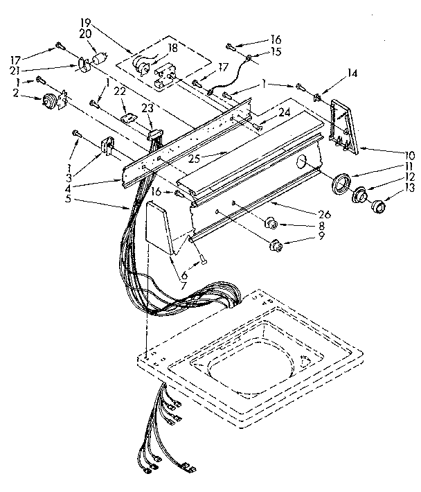 Kenmore 11082680610 console panel parts diagram
