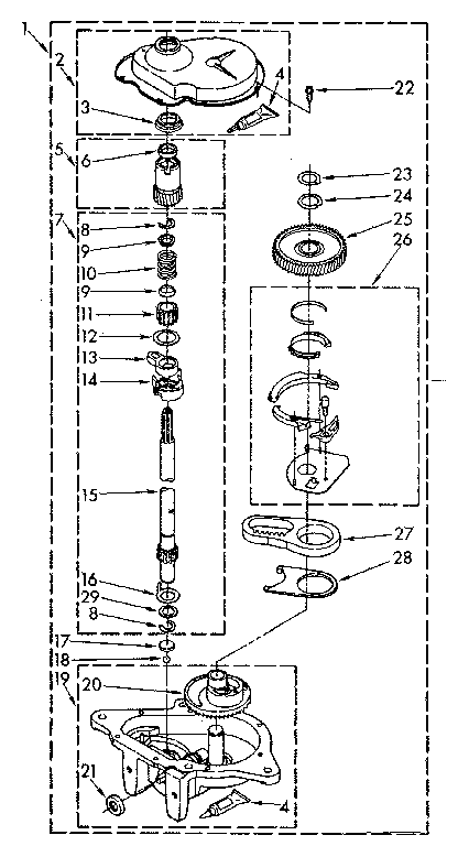 Kenmore 11082680610 gearcase parts diagram