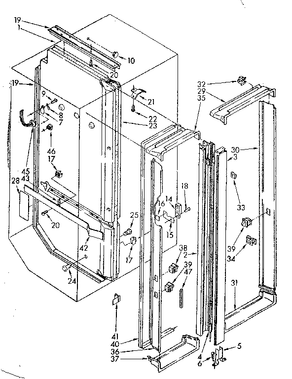 Kenmore 1068576934 breaker and partition parts diagram