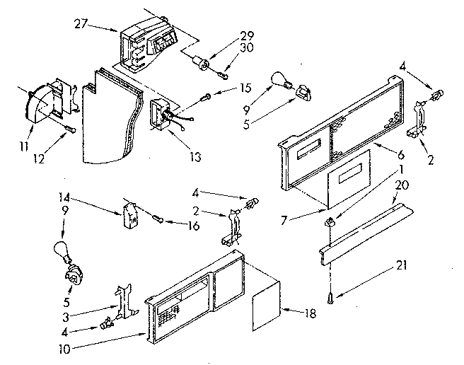Kenmore 1068576934 air flow and control parts diagram