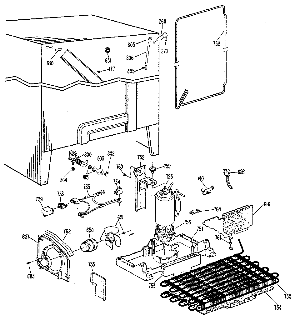 Kenmore 3638580680 unit parts diagram