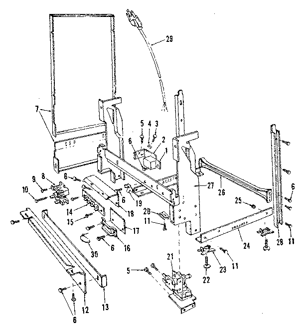 Kenmore 5871406083 frame details diagram