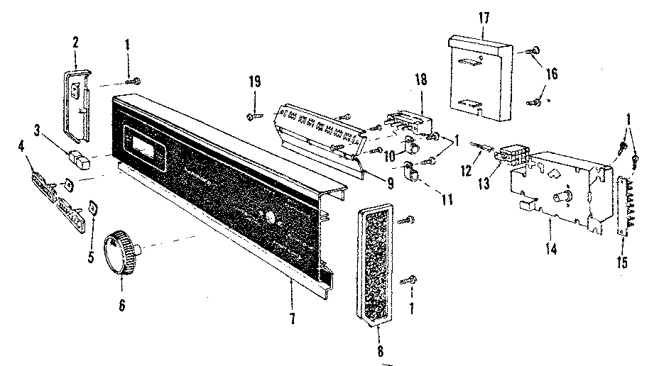 Kenmore 5871406083 console panel details diagram