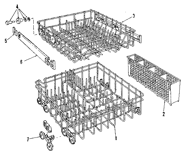 Kenmore 5871406083 rack details diagram