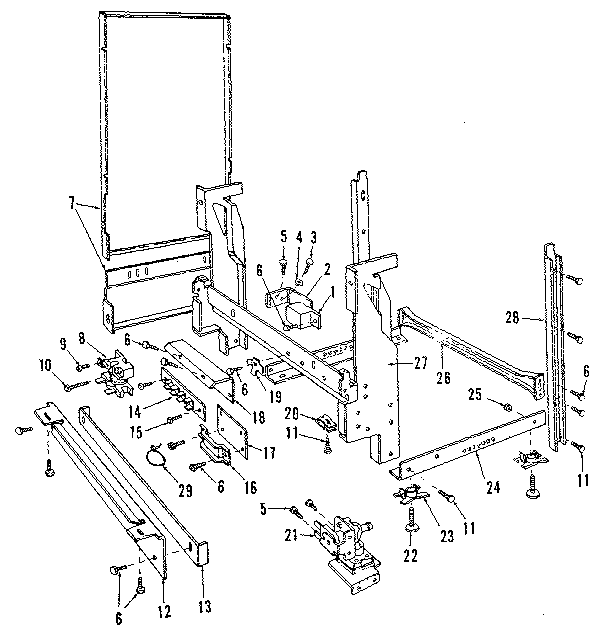 Kenmore 5871536583 frame details diagram