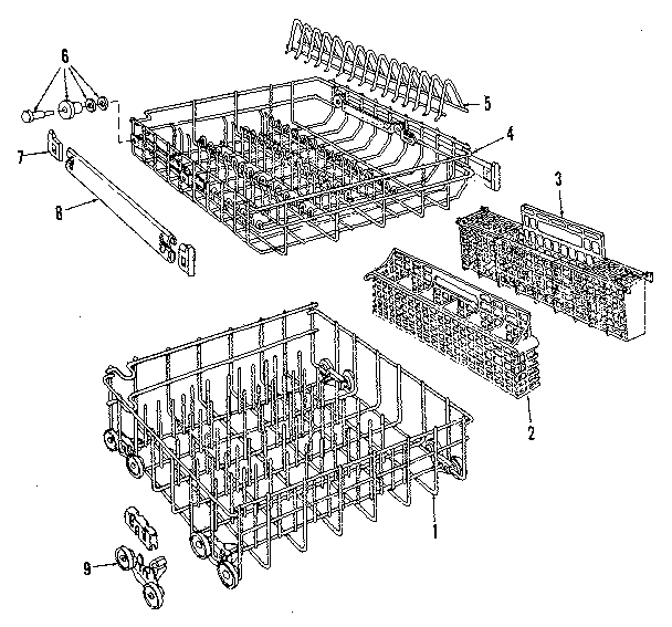 Kenmore 5871536583 rack details diagram