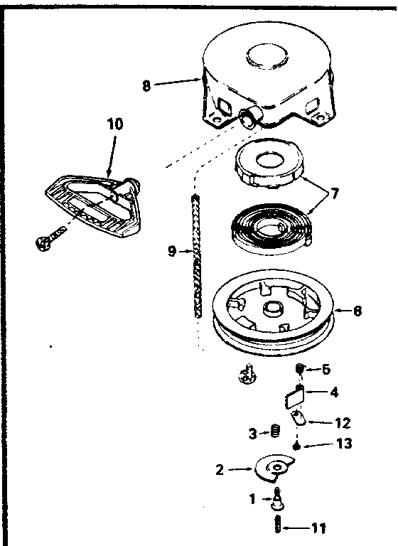 Craftsman 536886500 rewind starter diagram