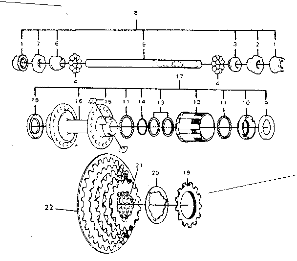 Sears 50247553 rear hub diagram