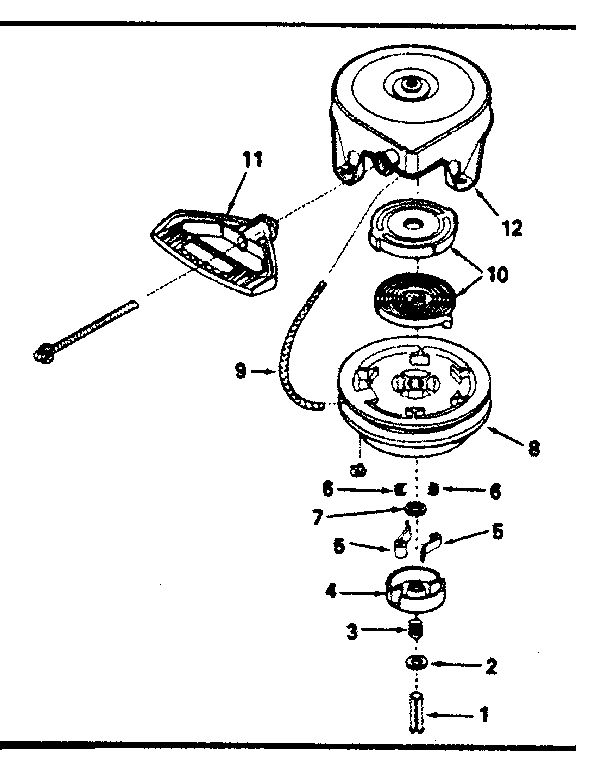 Craftsman 536885000 rewind starter diagram