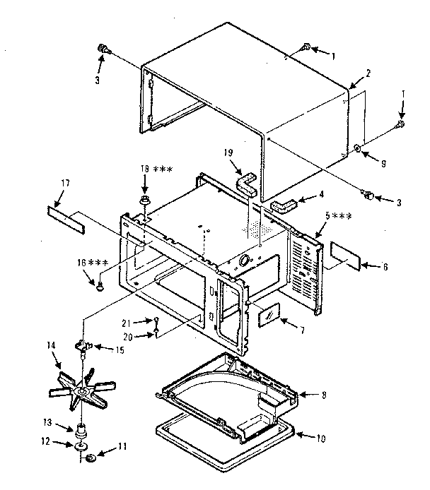 Kenmore 5658821380 cabinet parts diagram