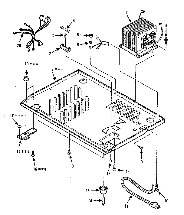 Kenmore 5658821380 microwave parts diagram