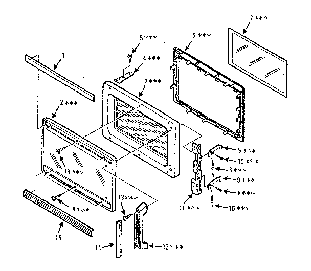 Kenmore 5658821380 door parts diagram