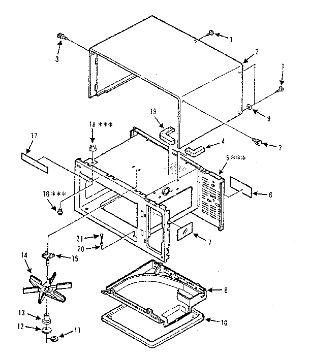 Kenmore 5658821780 cabinet parts diagram
