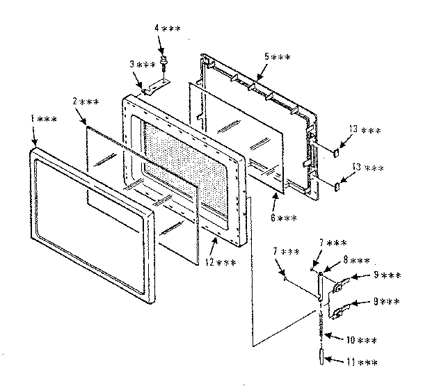 Kenmore 5658821780 door parts diagram