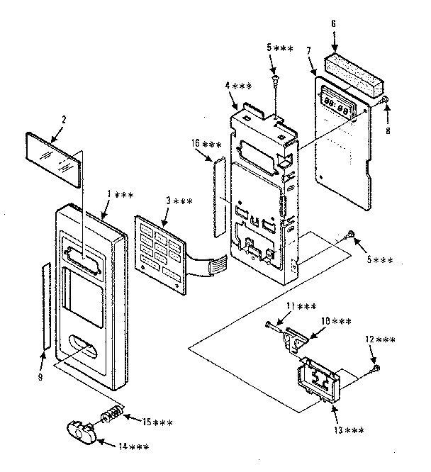 Kenmore 5658821780 control panel parts diagram