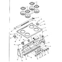 Kenmore 6283528210 control panel and cooktop assemblies diagram
