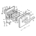 Kenmore 6283538252 door assembly diagram