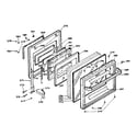 Kenmore 6283538252 door assembly diagram