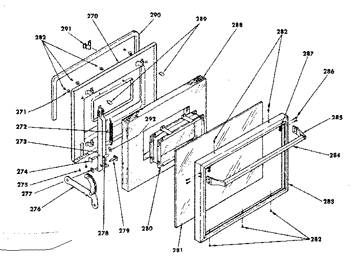 Kenmore 6283567892 door diagram