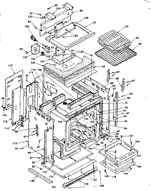 Kenmore 6283567894 body assembly diagram