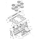 Kenmore 6283567816 control panel and cooktop assemblies diagram