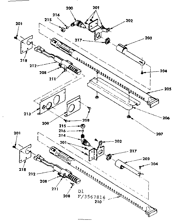 Kenmore 6283567816 oven burners diagram
