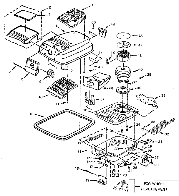 Kenmore 8605417000 vacuum cleaner parts diagram