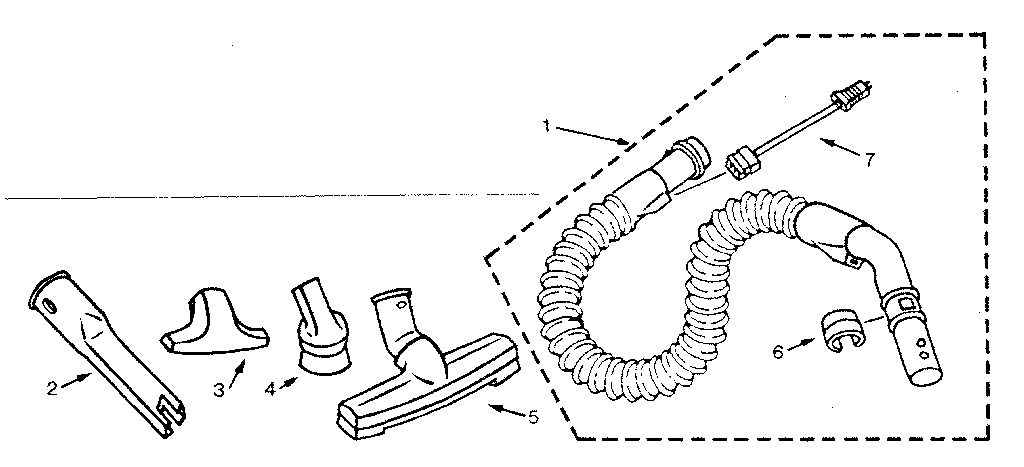 Kenmore 8605417000 hose and attachment parts diagram