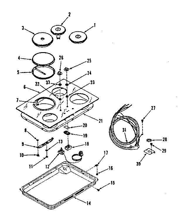 Kenmore 9114358711 cooktop diagram