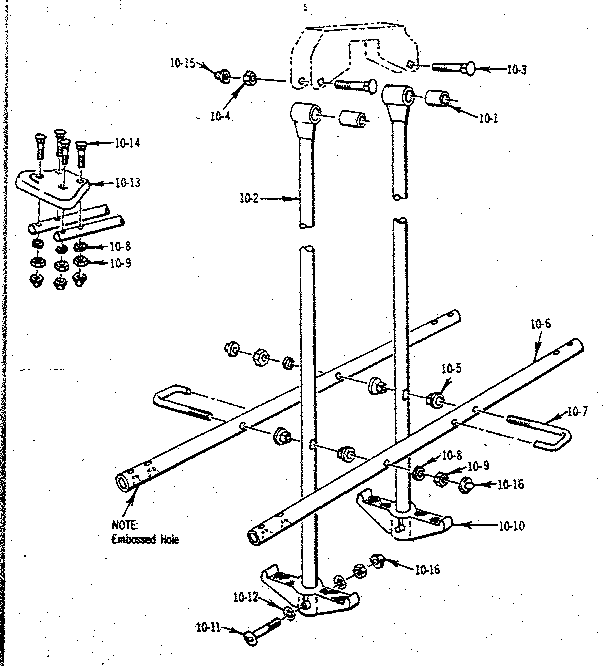 Sears 70172121-81 glide ride assembly no. 10c diagram