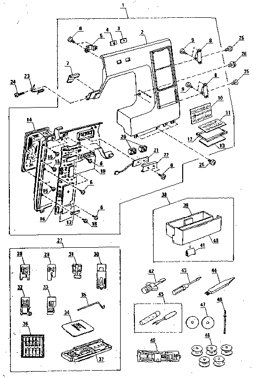 Kenmore 3851960180 attachment parts diagram