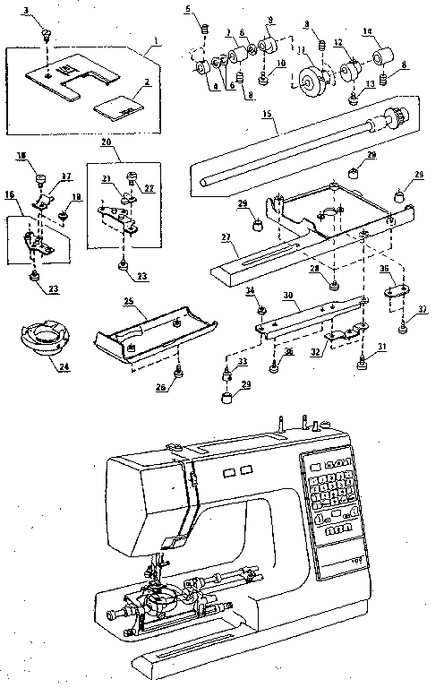Kenmore 3851960180 needle plate diagram