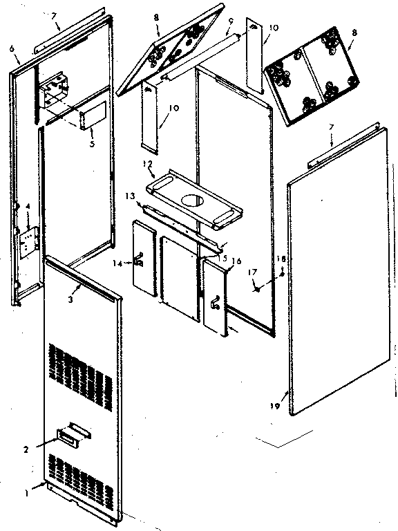 Kenmore 867762420 furnace casing diagram