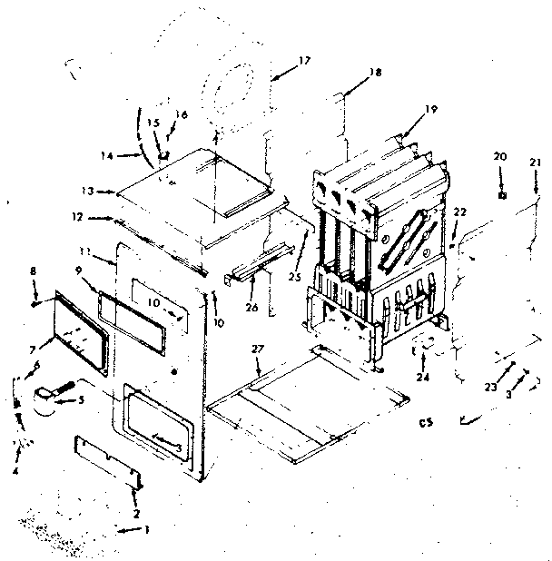 Kenmore 867762420 furnace body diagram