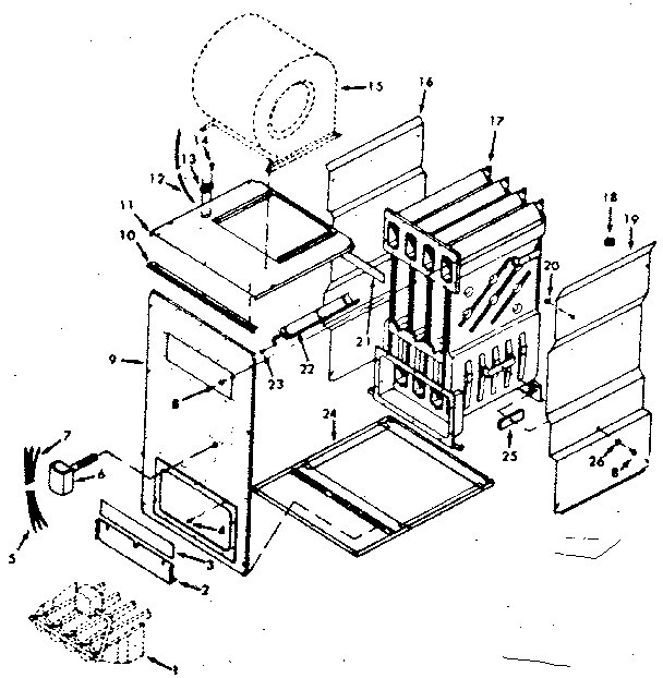 Kenmore 867762840 furnace body diagram